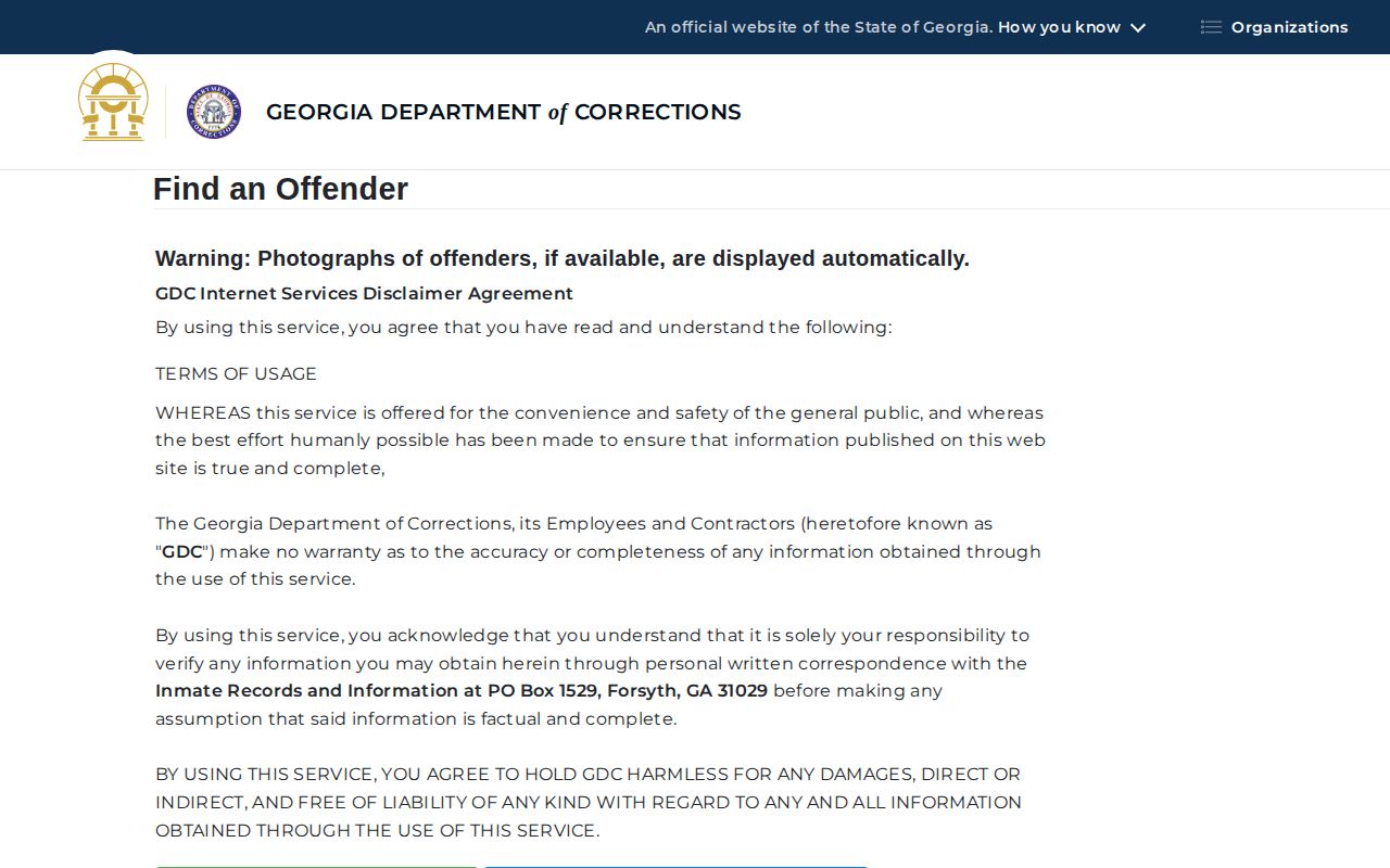 Charlton County released inmate Georgia offender query